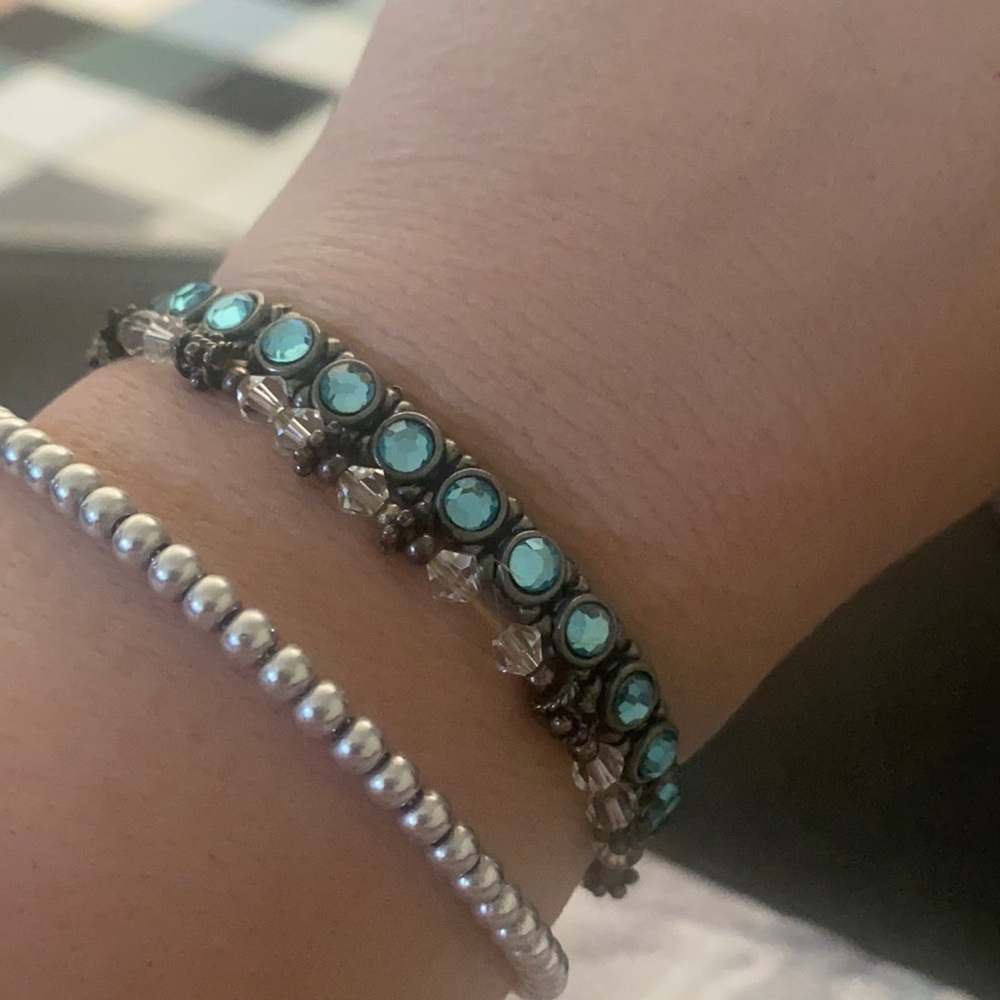 Two crystal stretchy bracelets